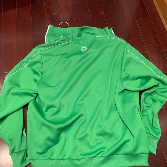 Puma zip up size medium collarless green branded logo - Picture 5 of 6